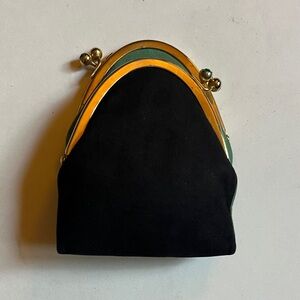 Vintage 1950s Italian Made Rare Double Coin Change Purse. Gucci Imitation